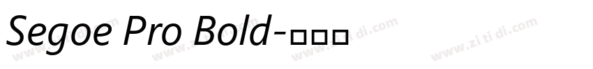 Segoe Pro Bold字体转换
